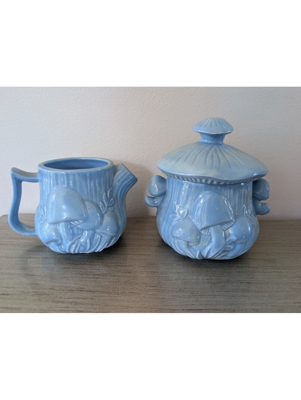 Vintage Ceramic Arnels Mushroom Creamer Sugar MCM Retro Cottagecore Boho Decor